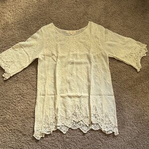 Solitaire Cream Lace Blouse